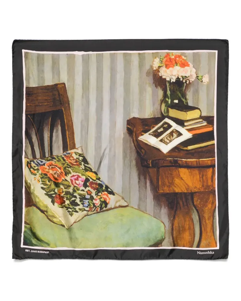 Nanushka Shoulder-Schal - Schwarz Schwarz