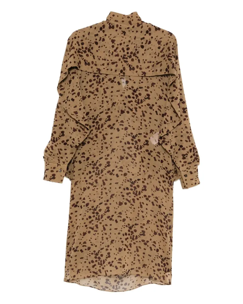 Ferragamo ruffled printed midi dress - Braun Braun