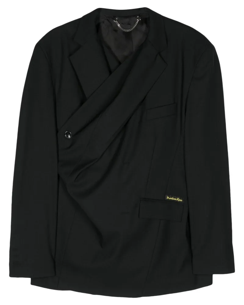 Martine Rose Doppelreihiger Empty Wrap Blazer - Schwarz Schwarz