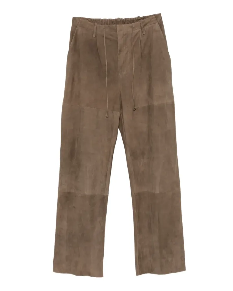 Simonetta Ravizza Weite Wildlederhose mit Kordelzug - Grau Grau
