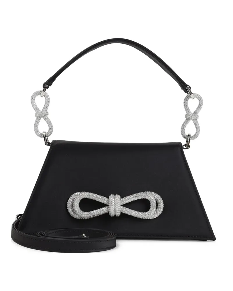 Mach & Mach Schultertasche mit verzierter Schleife - Schwarz Schwarz