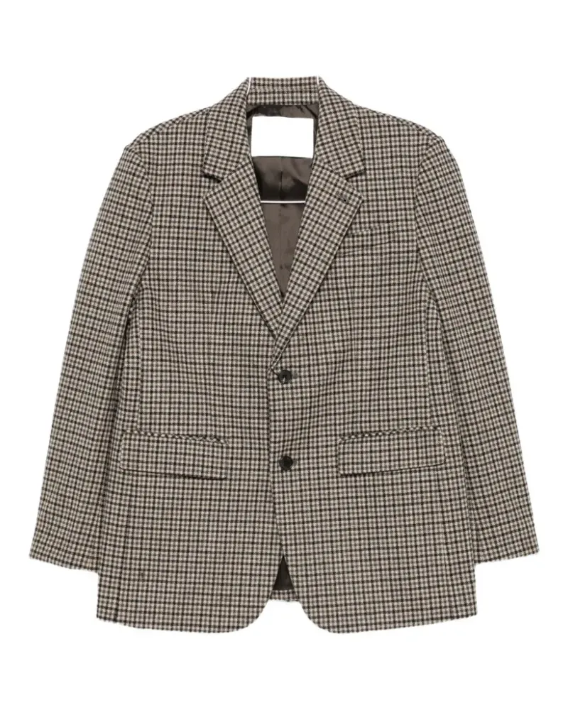 Dunst check single-breasted blazer - Nude Nude