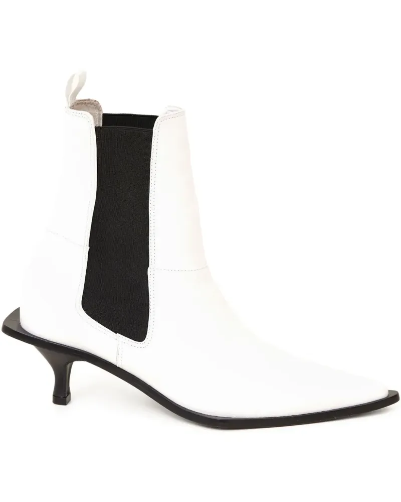 Gloria Coelho Stiefeletten aus Leder - Weiß Weiß