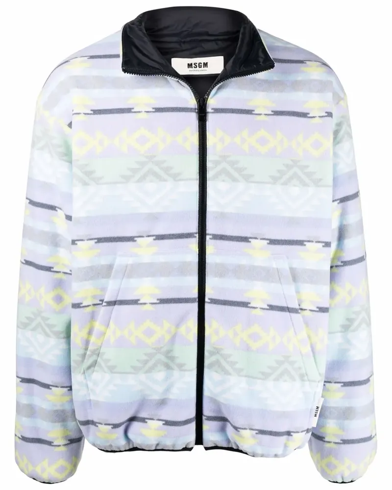MSGM Jacke mit Stehkragen - Violett Violett
