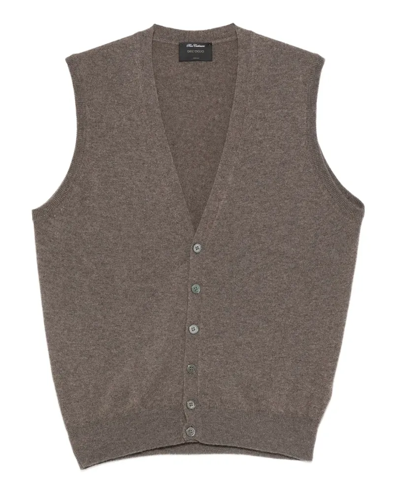 Dell'oglio Geknöpfte Weste aus Kaschmir - Braun Braun