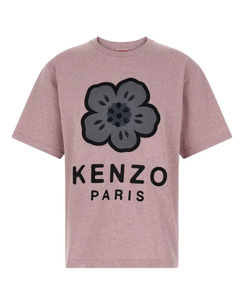 Kenzo T-Shirt mit Blumenstickerei - Rosa Rosa