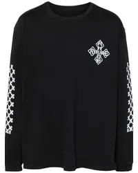 RHUDE Sweatshirt mit Kreuz-Print Schwarz