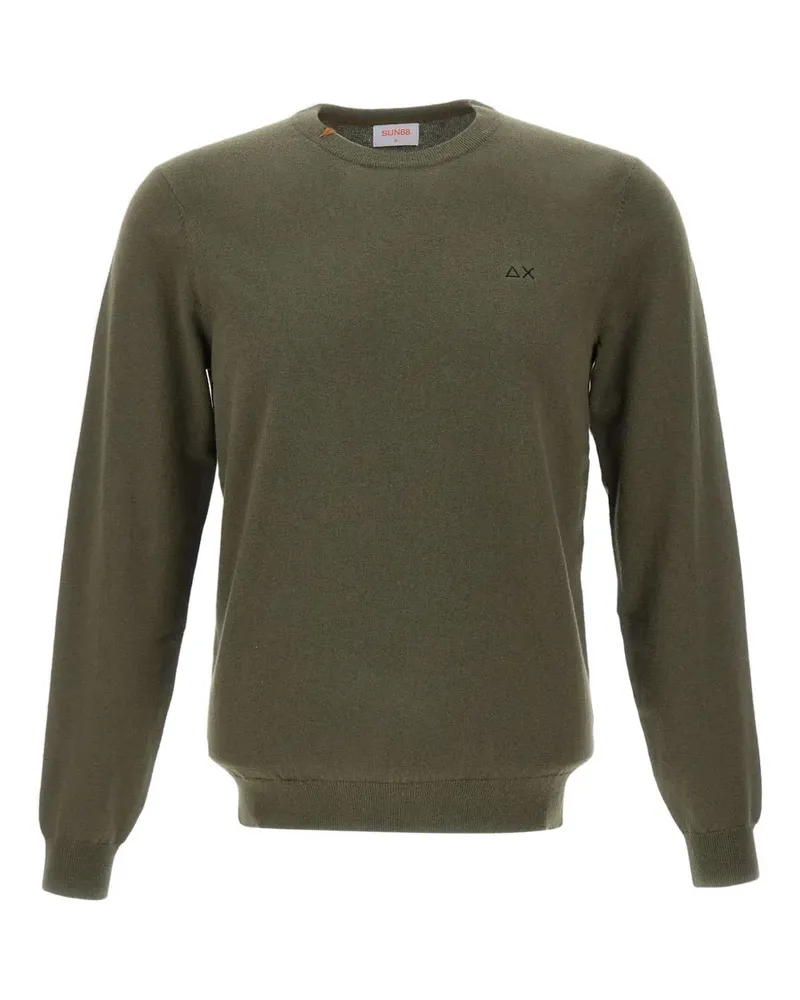 Sun68 Pullover mit Logo-Stickerei - Grün Grün