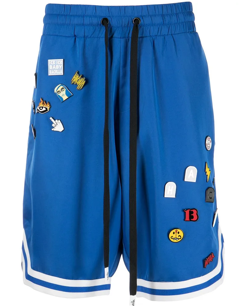 Haculla Basketball-Shorts mit Anstecknadeln Blau