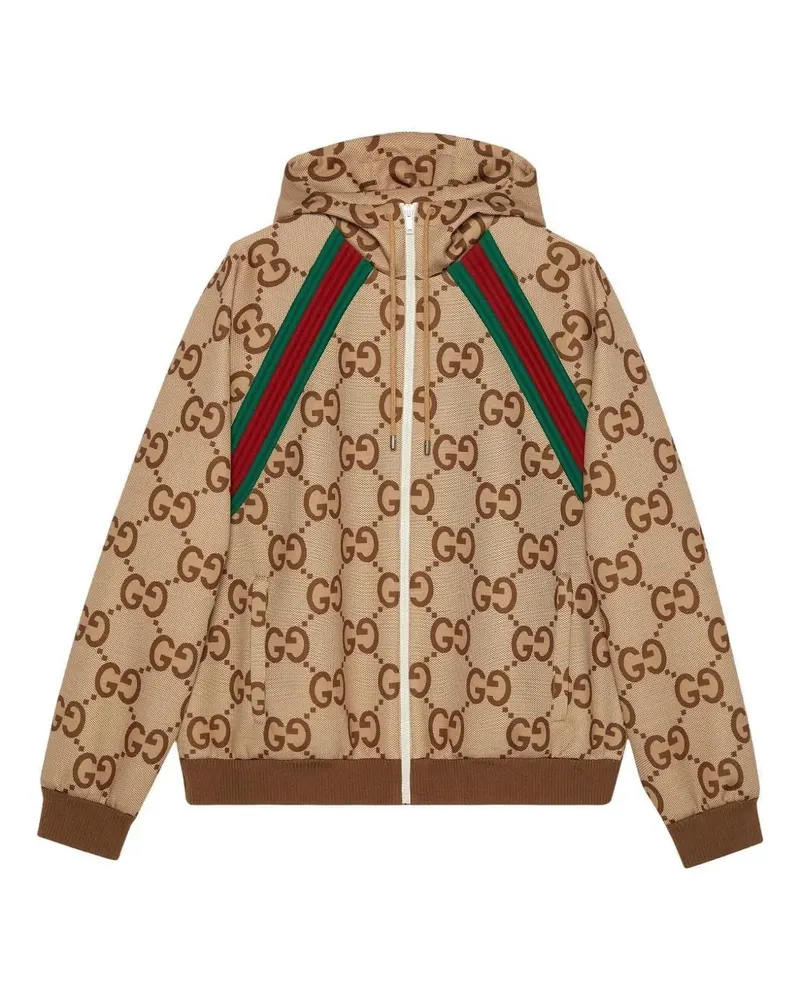 Gucci Kapuzenjacke aus GG Supreme - Braun Braun