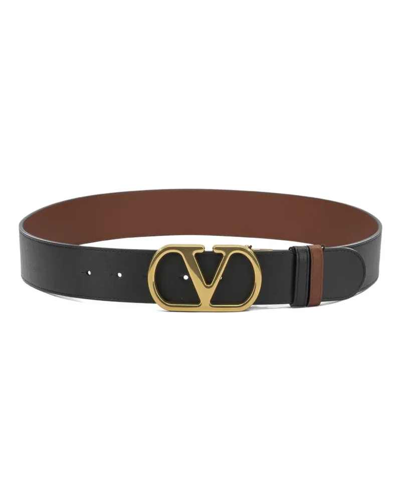 Valentino Garavani VLogo reversible leather belt - Schwarz Schwarz