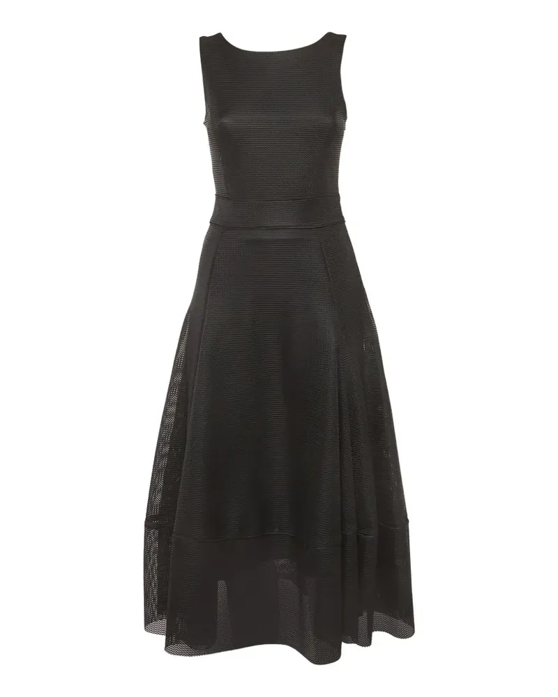 Maje Raining mesh midi dress - Schwarz Schwarz