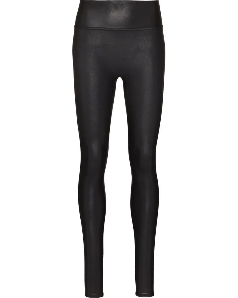 Spanx Leggings in Lederoptik Schwarz