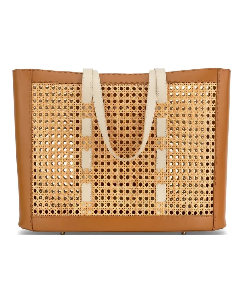 Tyler Ellis jumbo Bristol wicker-leather tote bag - Nude Nude