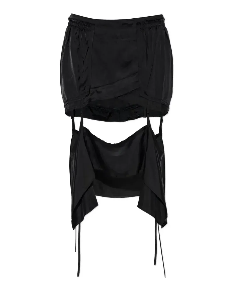 Charlotte Knowles Beth layered-panel skirt - Schwarz Schwarz