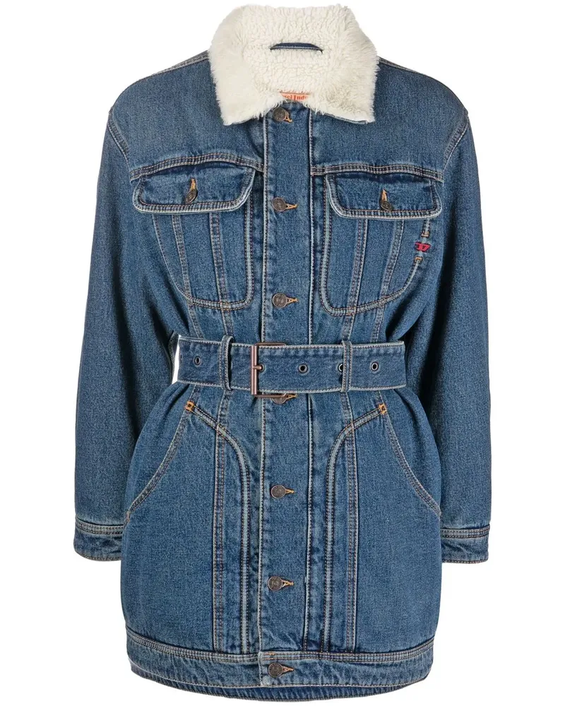 Diesel Kleid mit Gürtel - Blau Blau