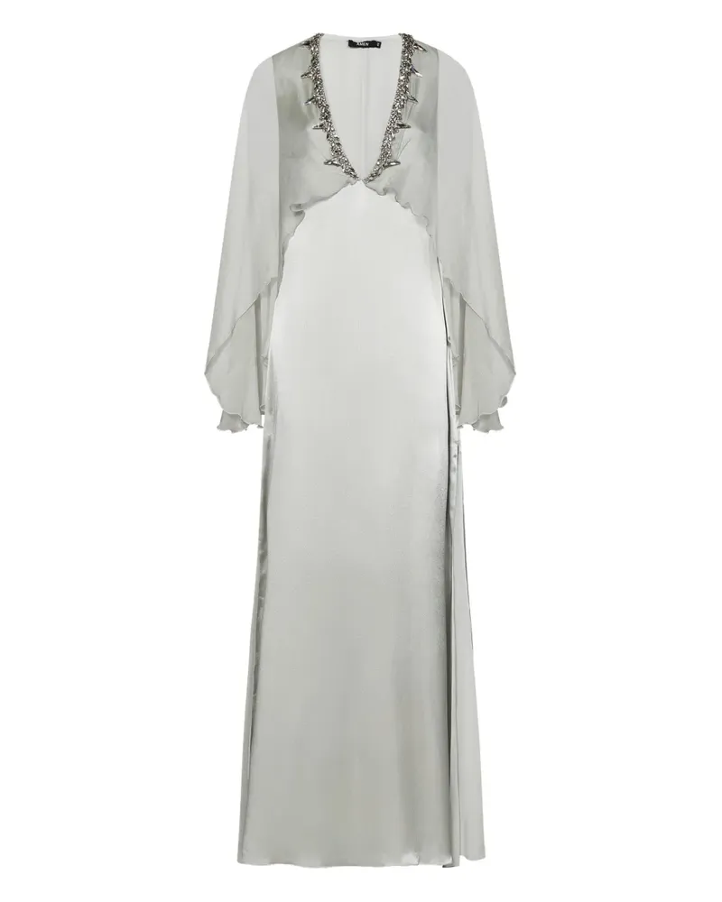 Amen Kleid aus Seidensatin - Grau Grau
