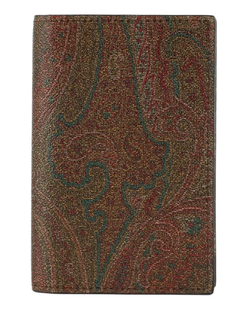 Etro Kartenetui mit Paisleymuster - Braun Braun