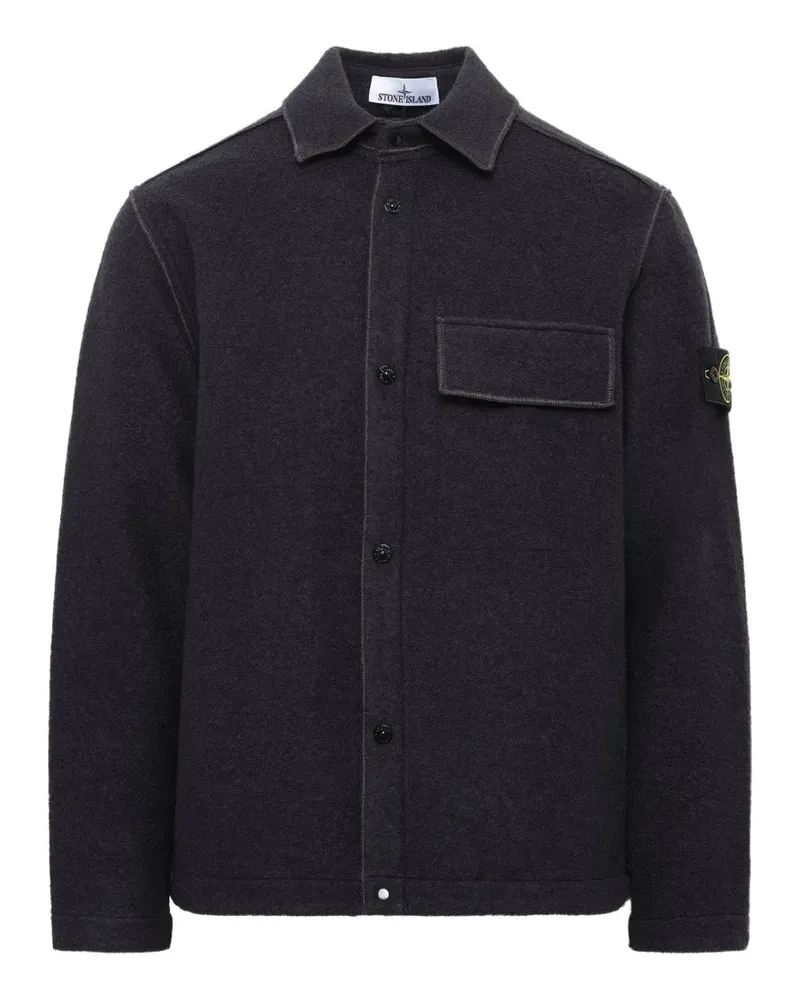 Stone Island 1200034 micro bouclé overshirt - Grau Grau