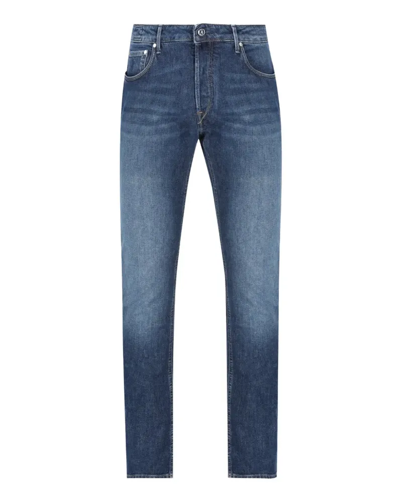 Hand Picked Ravello logo-patch jeans - Blau Blau