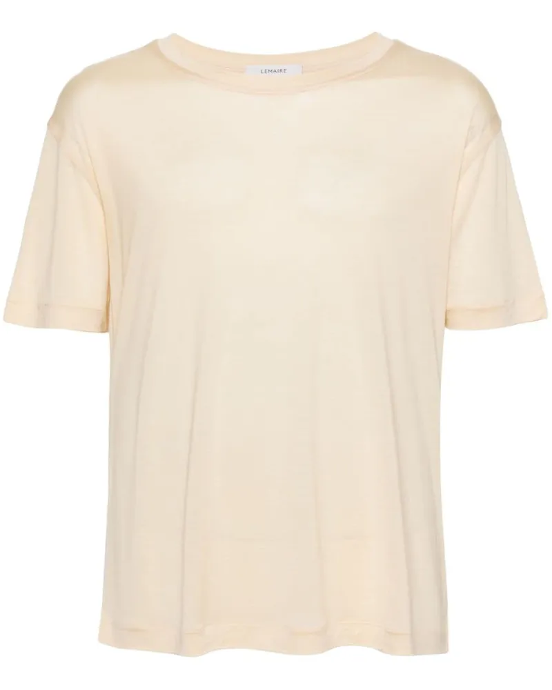 Christophe Lemaire T-Shirt aus Seide Gelb