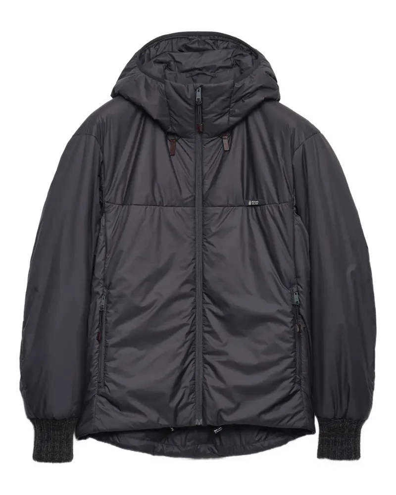 Prada Kapuzenjacke mit Reißverschluss - Grau Grau