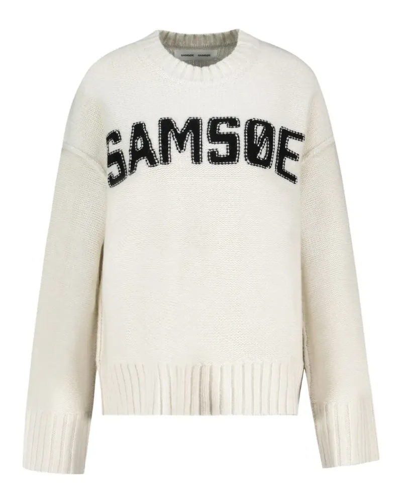 Samsøe & Samsøe Sakeiku logo-patch sweater - Nude Nude