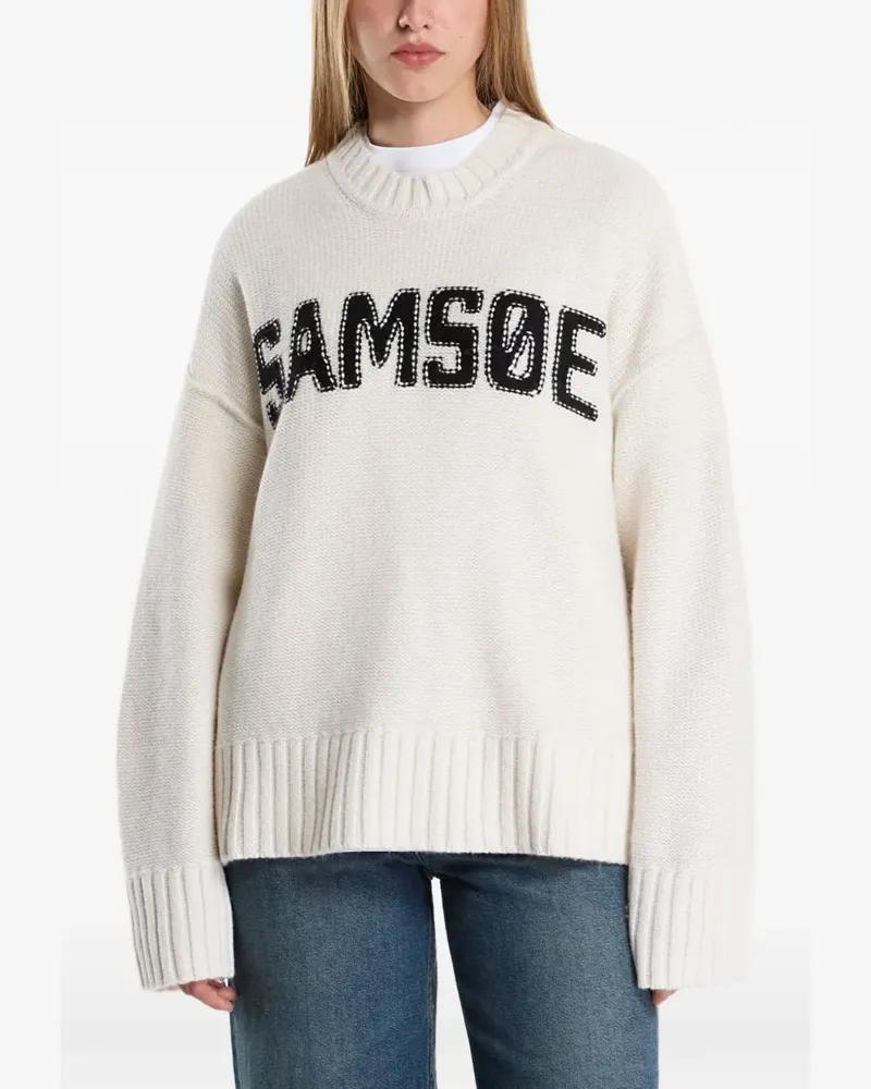 Samsøe & Samsøe Sakeiku Pullover mit Logo-Applikation - Nude Nude