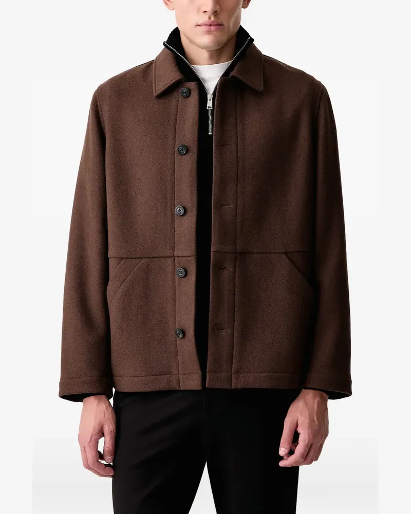 Marc O'Polo Hemdjacke mit Knopfleiste - Braun Braun