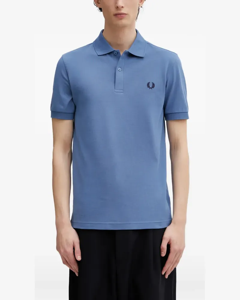 Fred Perry embroidered-logo polo shirt - Blau Blau