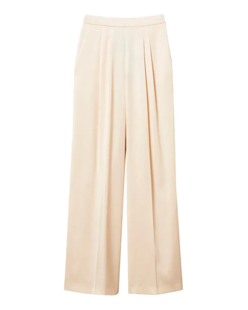 Twin-Set Satinhose mit weitem Bein - Nude Nude