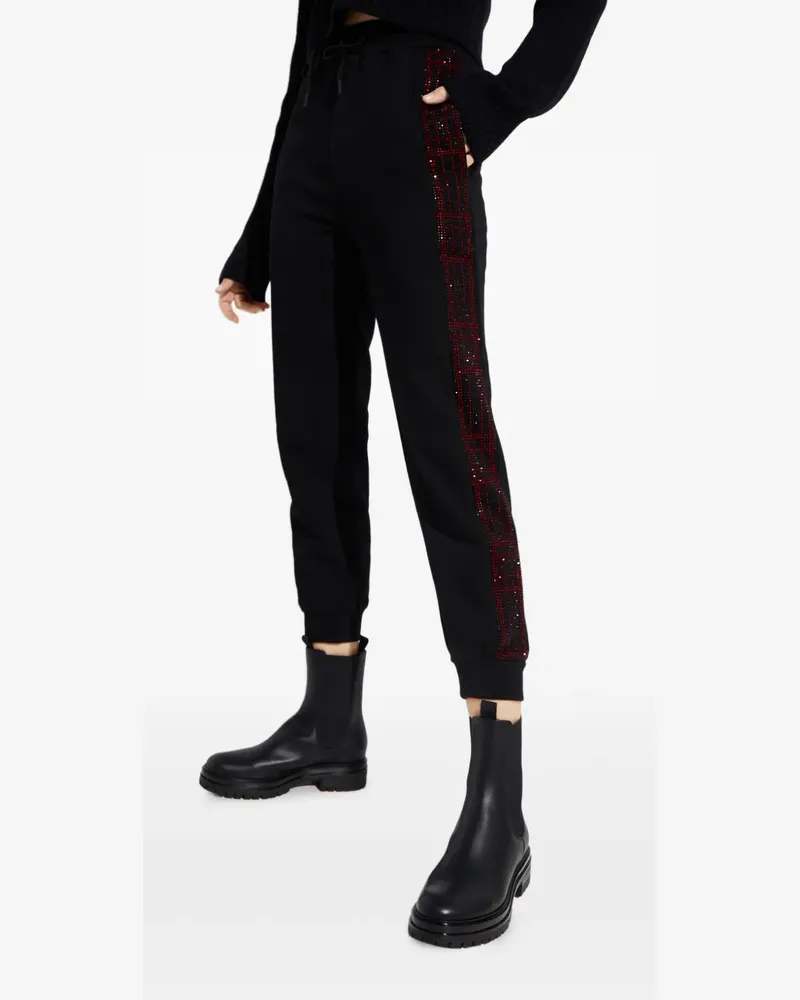 Retrofête Dua crystal-detail track pants - Schwarz Schwarz