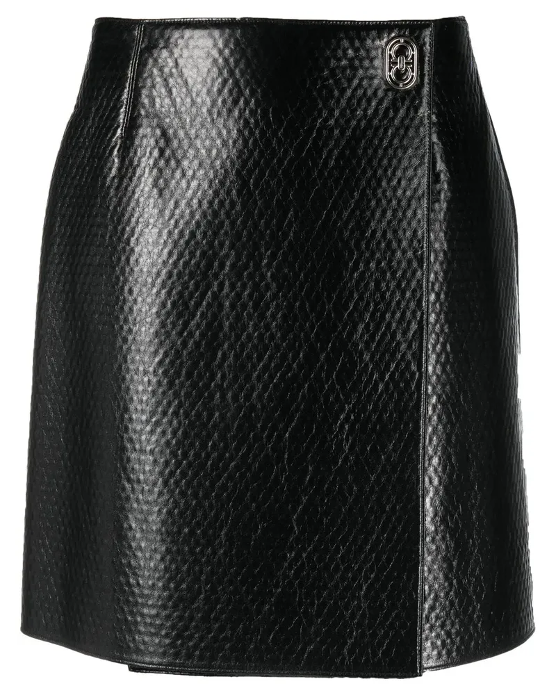 Ferragamo Wickelrock mit Prägung - Schwarz Schwarz