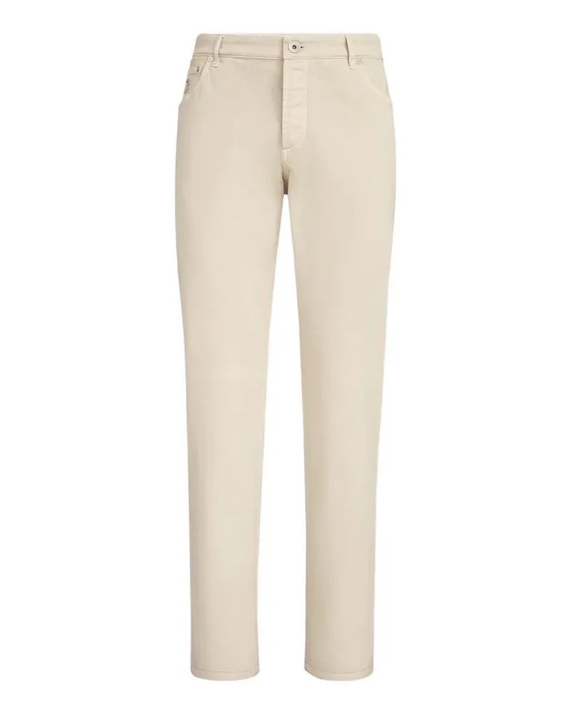 Brunello Cucinelli Jeans mit Logo-Stickerei - Nude Nude