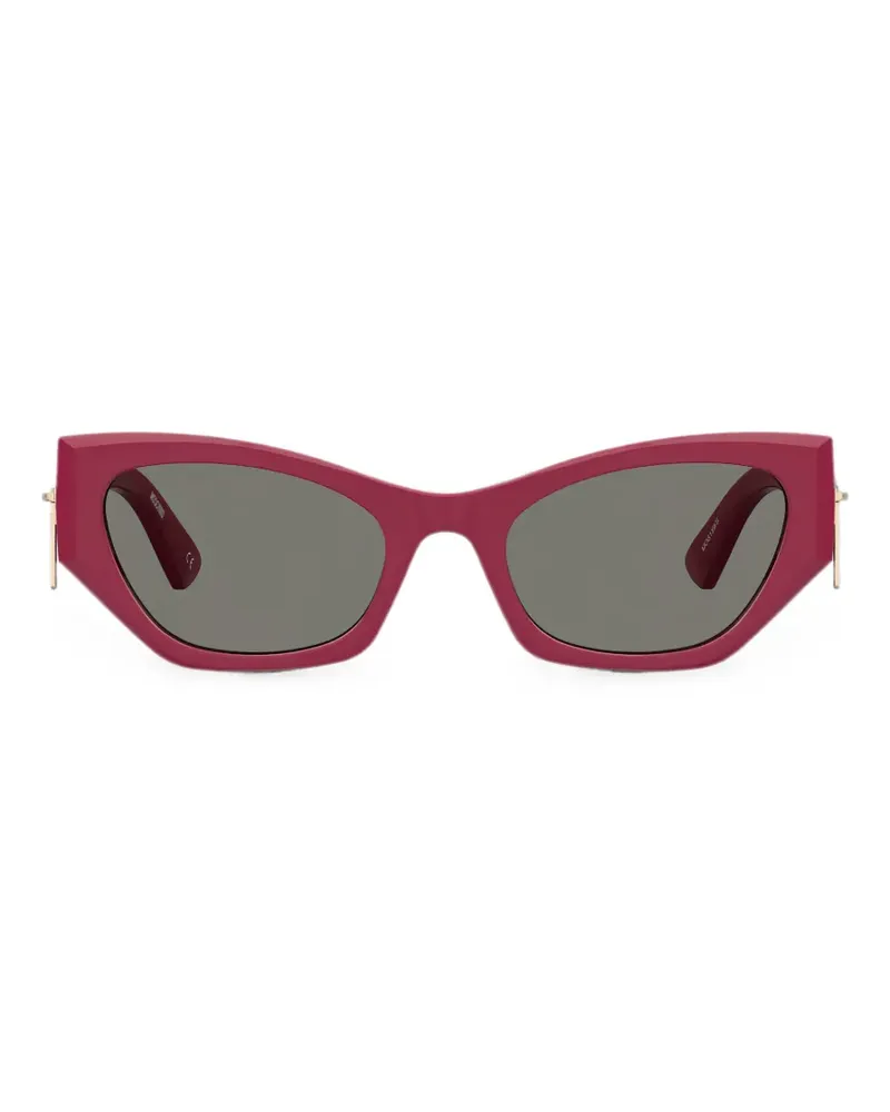 Moschino zip-detail cat-eye sunglasses - Rot Rot