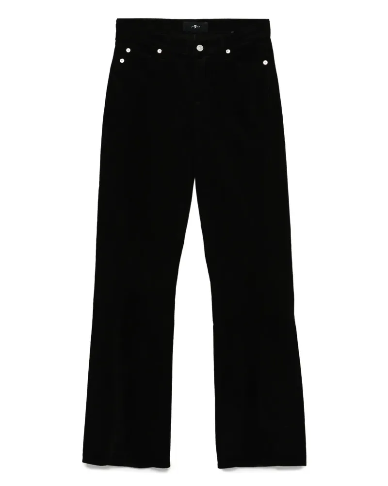 7 for all mankind Gerade Hose mit Verzierung - Schwarz Schwarz