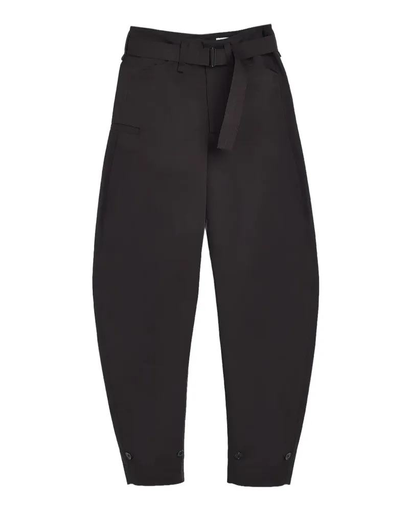 Christophe Lemaire belted tapered trousers - Braun Braun