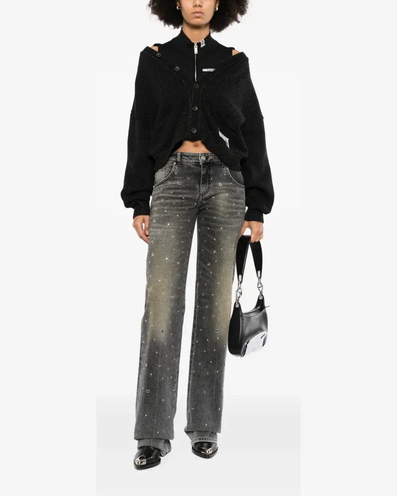 MIHARAYASUHIRO Strickcardigan im Layering-Look - Schwarz Schwarz