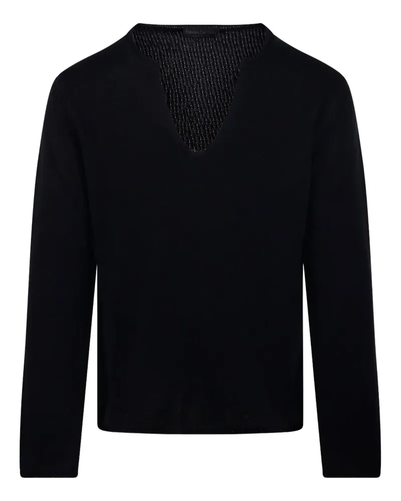 Fabrizio del Carlo Pullover mit V-Ausschnitt - Schwarz Schwarz