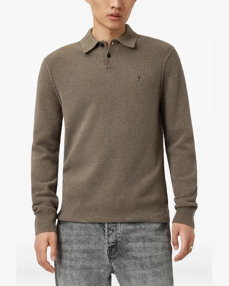 AllSaints Langärmeliger Statten Pullover - Grün Grün
