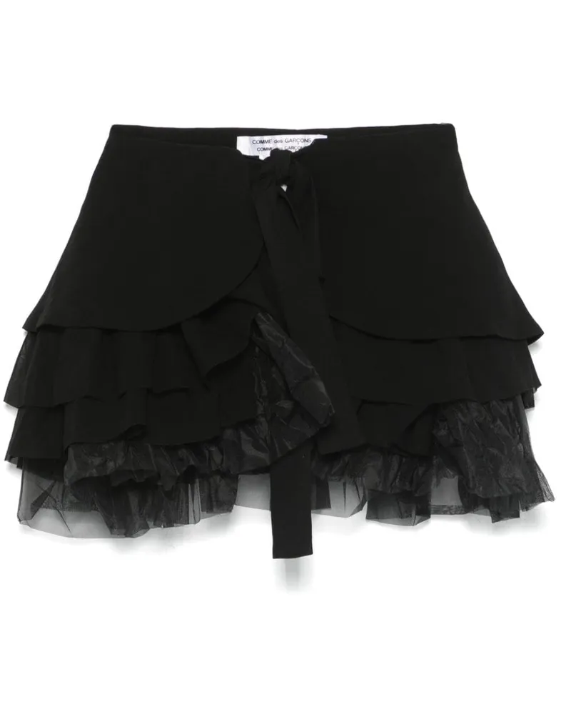 Comme des Garçons Schal mit Rüschen - Schwarz Schwarz