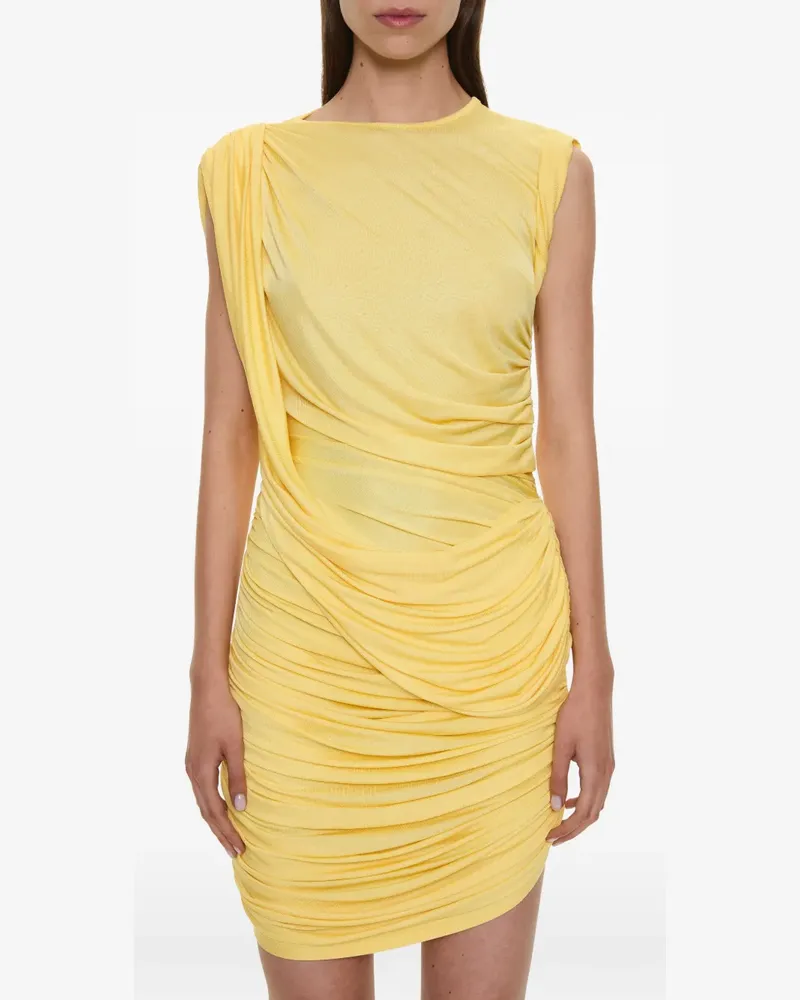 Christopher Esber Verve draped sleeveless fitted mini dress - Gelb Gelb