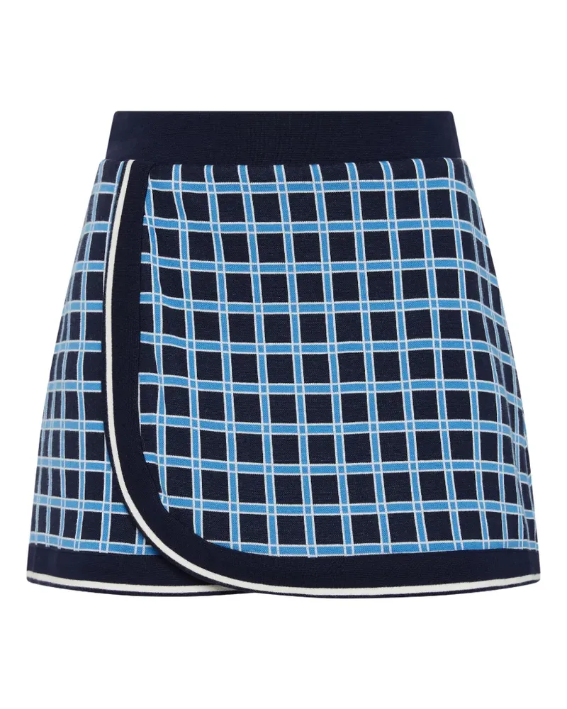 The Upside Karierter Wickelrock - Blau Blau