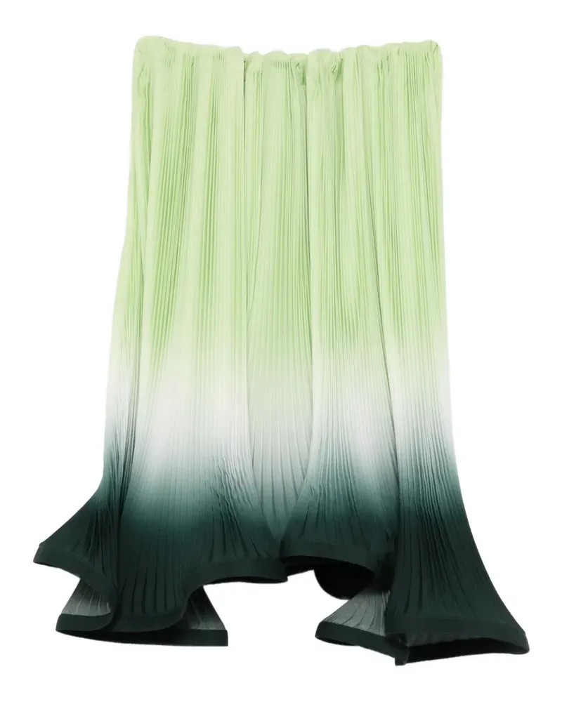 Rowen Rose degradé-effect pleated skirt - Grün Grün