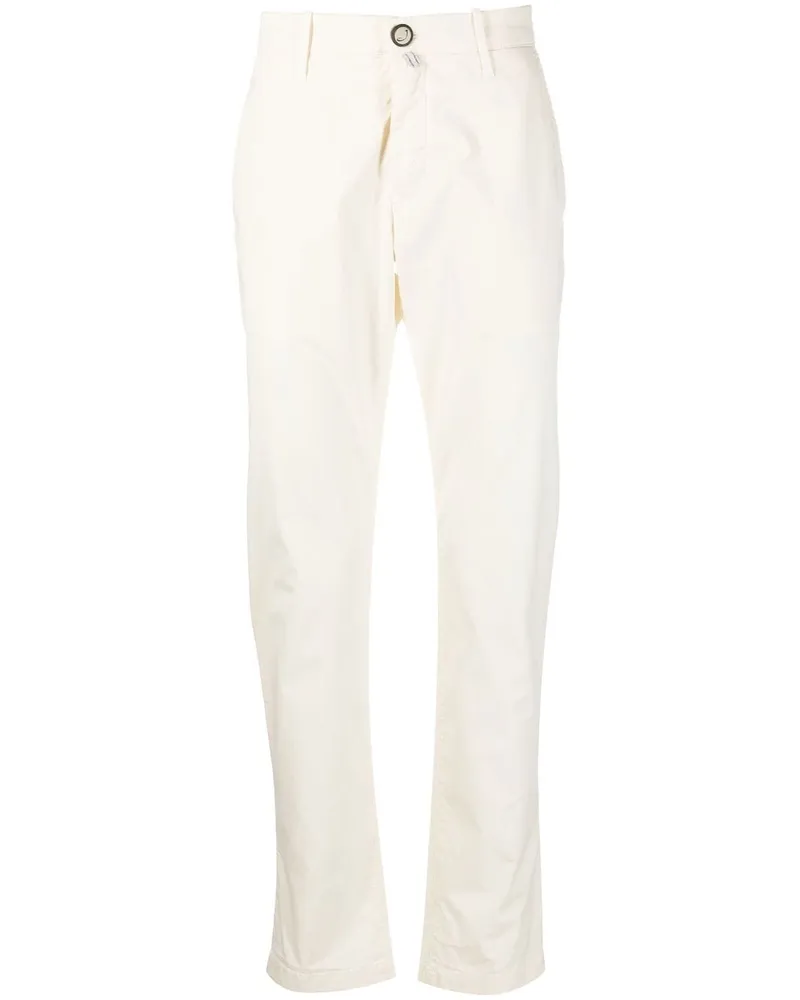 Jacob Cohën Gerade High-Waist-Jeans - Weiß Weiß
