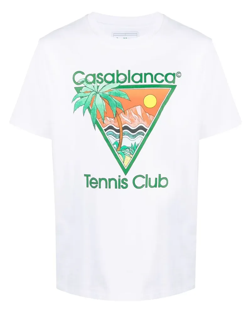 Casablanca Paris Tennis Club T-Shirt - Weiß Weiß