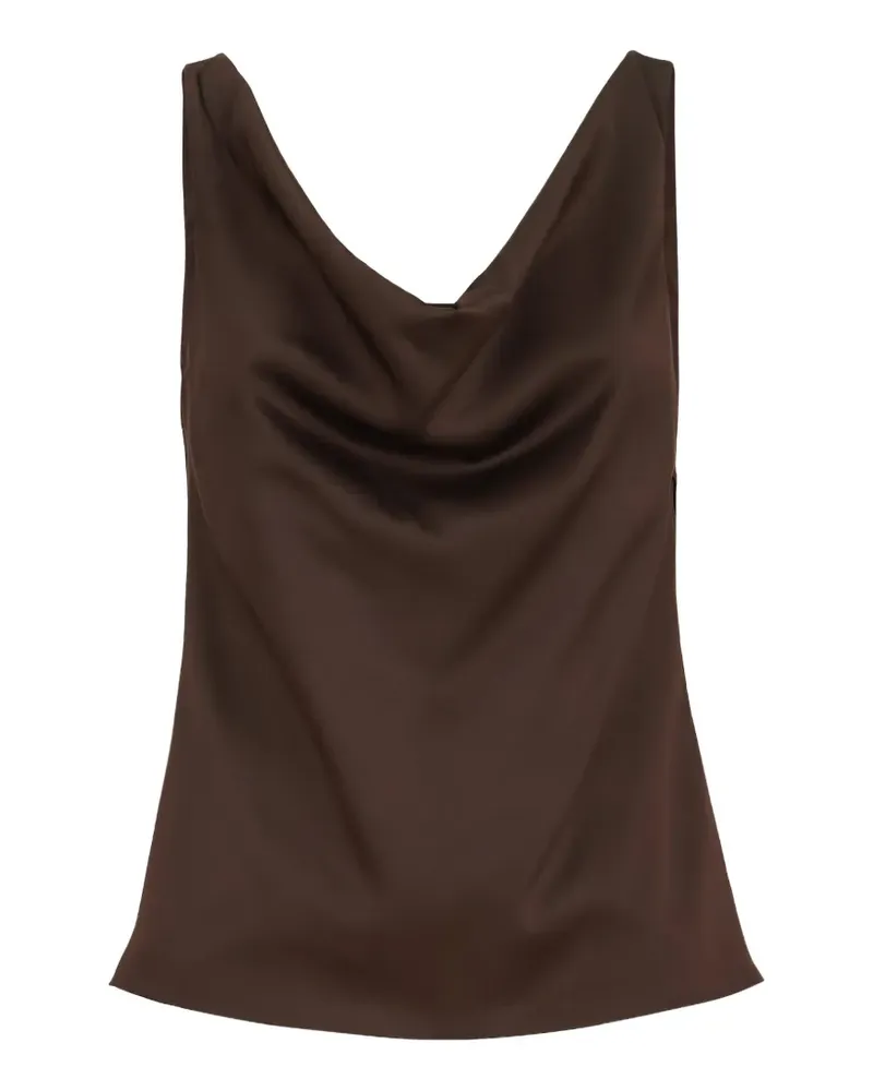 Brunello Cucinelli Oberteil aus Seidensatin - Braun Braun