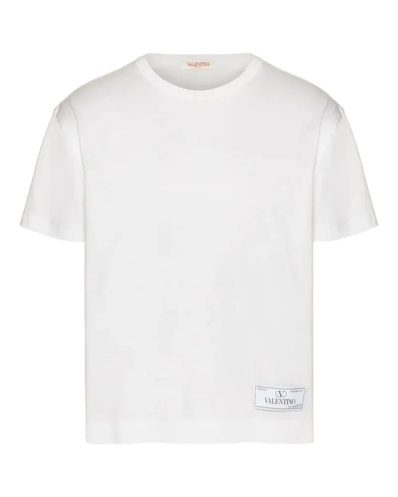 Valentino Garavani T-Shirt mit Logo-Patch - Weiß Weiß