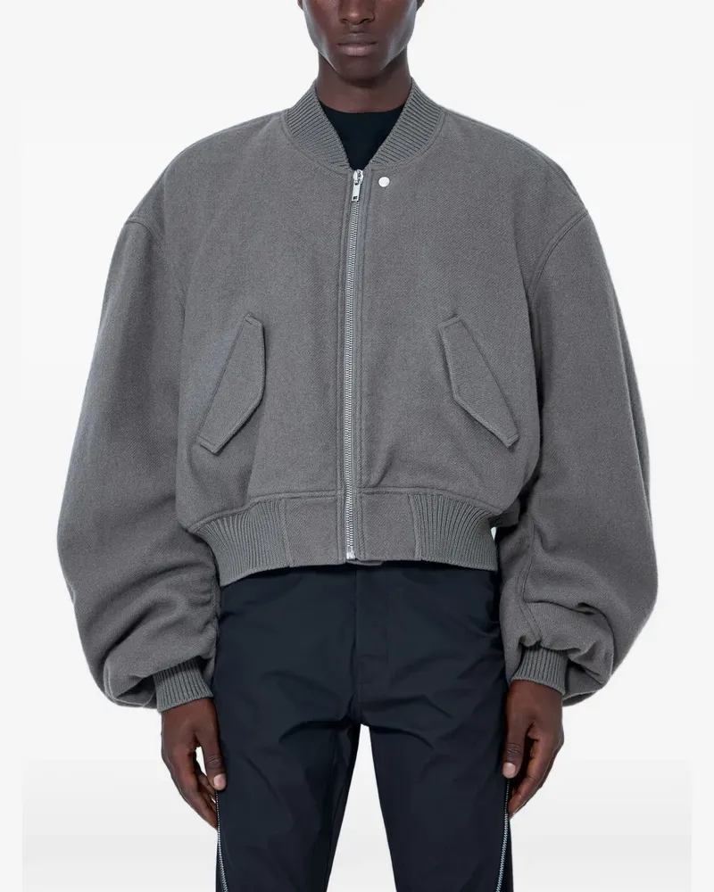 Rick Owens Secchia Flight Wolljacke aus Dust Boiled-Wolle - Grau Grau