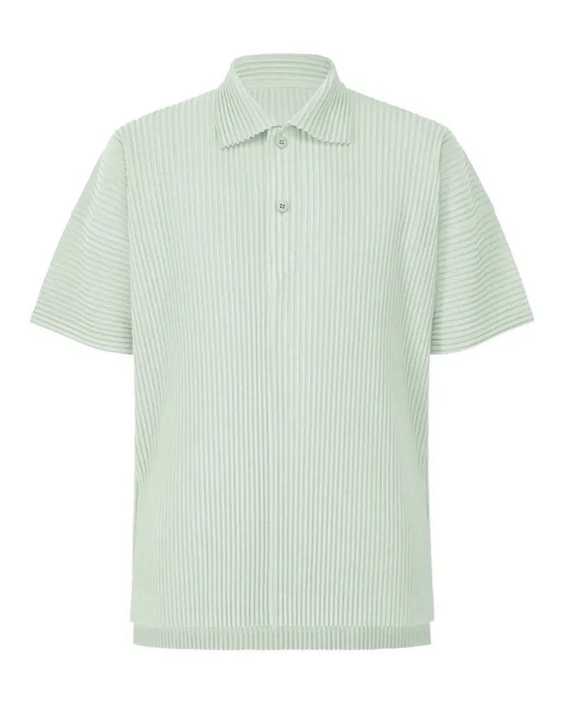 Issey Miyake Monthly Colors June plissé-effect polo shirt - Grün Grün